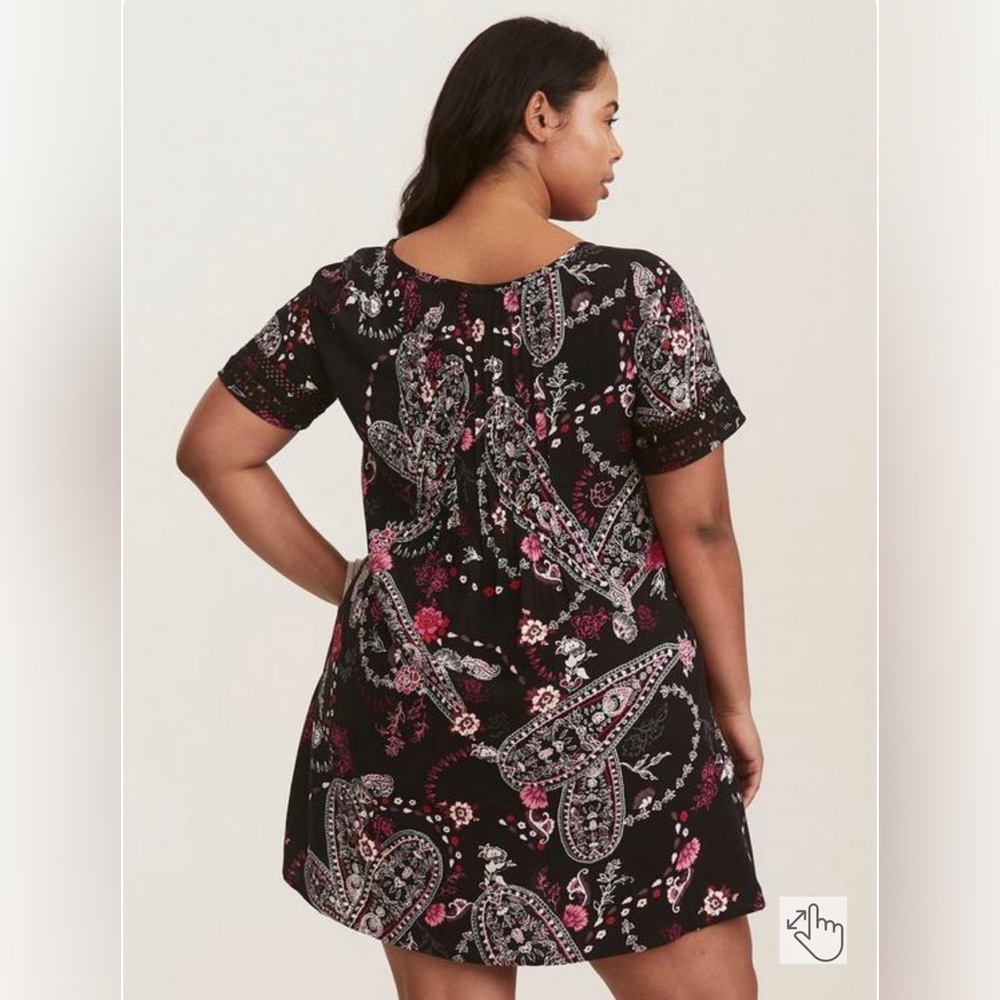 Torrid Mini Challis Trapeze Dress - Picture 3 of 7